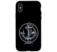 Carcasa para iPhone X/XS Nautical Anchor Crab Lighthouse Ocean Design