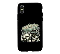Carcasa para iPhone X/XS Navegación Verter Dinero En El Agua Motorboat Capitán