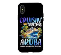 Carcasa para iPhone X/XS Naveguemos Juntos en el Crucero Aruba Dolphin Vacation