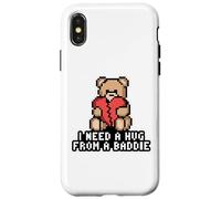 Carcasa para iPhone X/XS Necesito UN Abrazo DE UN Baddie Pixel Teddy Bear Broken Heart
