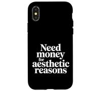 Carcasa para iPhone X/XS Need Money For Aesthetic Reasons Vibraciones rotas |-