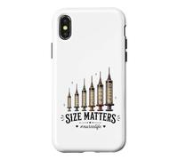 Carcasa para iPhone X/XS Needle Size Matters Funny Nursing and Nurses