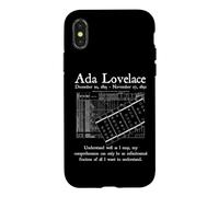 Carcasa para iPhone X/XS Nerd Vintage Ada Lovelace Ciencias de la Computación Profesora de Matem