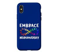 Carcasa para iPhone X/XS Neurodiversidad Rainbow Infinity Butterfly TDAH Autismo
