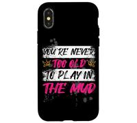Carcasa para iPhone X/XS Never Too Old Muddy Race - Carrera para Barro
