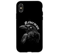 Carcasa para iPhone X/XS Nevermore Quoth El Poema del Cuervo Edgar Allan PoE Meme