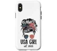 Carcasa para iPhone X/XS New American Woman Proud USA Girl 2026 Citizenship