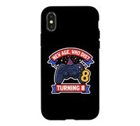 Carcasa para iPhone X/XS New Boys Age Who Cumple 8 años, Divertido Jugador de 8 años