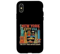 Carcasa para iPhone X/XS New York NYC USA Travel Souvenir City Landmark Turist Gift