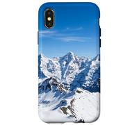 Carcasa para iPhone X/XS Nieve Montaña Picos Alpine Ridge Paisaje Fotografía
