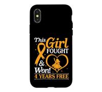 Carcasa para iPhone X/XS Niña luchó y ganó 4 años sin cáncer Leucemia Kid Warrior