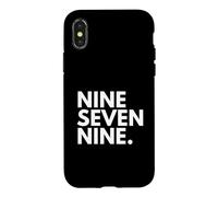 Carcasa para iPhone X/XS Nine Seven Nine Código de Área 979 College Station TX Texas EE.UU