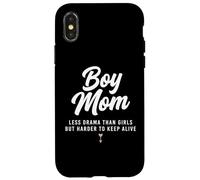 Carcasa para iPhone X/XS Niño Mamá Menos Drama Que Las Chicas, Pero Más Difícil De Mantenerse con Vida
