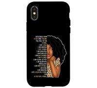Carcasa para iPhone X/XS Niños Black Pride Girls Soy Black Girl Magic Leopard Cheetah