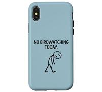 Carcasa para iPhone X/XS No Birdwatching Today Funny Birder Mood Stick Figura