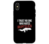 Carcasa para iPhone X/XS No confío en Nadie Que Odie a los Reptiles, Divertido Propietario de un geco Leopardo