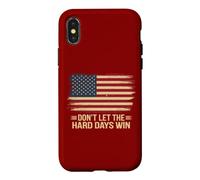 Carcasa para iPhone X/XS No Dejes Que los días Duros ganen Vintage