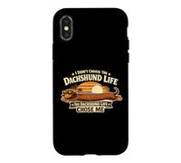 Carcasa para iPhone X/XS No elegí la Vida del Perro Salchicha Perro Salchicha