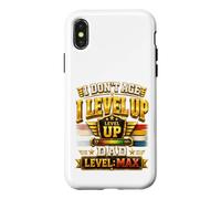 Carcasa para iPhone X/XS No envejezco, subo de Nivel, papá, Nivel máximo, Divertido Jugador de cumpleaños para papá