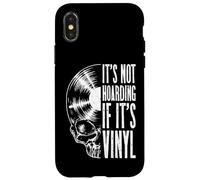 Carcasa para iPhone X/XS No es acumular si es Vinilo Funny Records Lover LP Skull