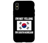 Carcasa para iPhone X/XS No Estoy Gritando Bandera del país de Corea del Sur Corea