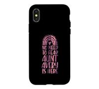 Carcasa para iPhone X/XS No Hay Necesidad de temer: la tía Avery está aquí. Nombre: Rainbow Auntie