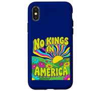 Carcasa para iPhone X/XS No Kings In America Psicodélico Retro 60s Hippie Sun