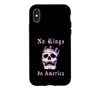 Carcasa para iPhone X/XS No Kings In American Retro Glitch Style Gráfico Político