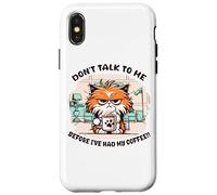Carcasa para iPhone X/XS No me hables Antes de Haber tomado mi café