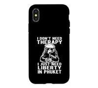 Carcasa para iPhone X/XS No Necesito Terapia Solo Necesito Libertad en Phuket Design