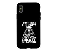 Carcasa para iPhone X/XS No Necesito Terapia Solo Necesito Libertad en Sasebo Design