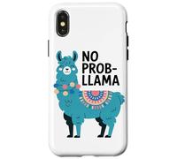 Carcasa para iPhone X/XS No Prob-Llama Navidad Vacaciones De Invierno Entusiasta De