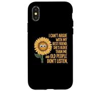 Carcasa para iPhone X/XS No Puedo discutir con mi Mejor Amiga, Ella es Mayor Que yo Floral
