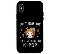 Carcasa para iPhone X/XS No Puedo oírte Estoy Escuchando K-Pop Kawaii KPOP Lover