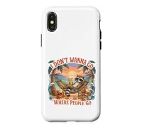 Carcasa para iPhone X/XS No Quiero IR a Donde la Gente Vaya Divertidas Vacaciones introvertidas
