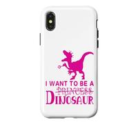 Carcasa para iPhone X/XS No Quiero ser un Dinosaurio Funny Pink