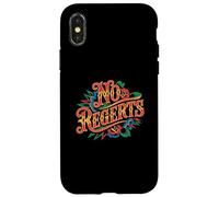 Carcasa para iPhone X/XS No Regerts Gramática Chistes Tatuaje Mal Escrito Citas incorrectas