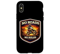 Carcasa para iPhone X/XS No Roads No Rules Motocross Dirt Bike Rider Motocicleta Amante