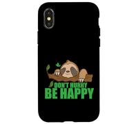 Carcasa para iPhone X/XS No se apresure Sea Feliz Perezoso Perezoso