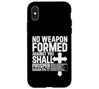 Carcasa para iPhone X/XS No se formó ningún Arma contra ti Isaías 54 17 Biblia Cristiano