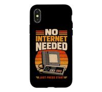 Carcasa para iPhone X/XS No se Necesita Internet, Simplemente presione Start Retro Gamer