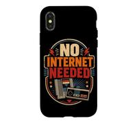 Carcasa para iPhone X/XS No se Necesita Internet, Simplemente presione Start Retro Gamer