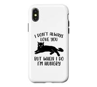 Carcasa para iPhone X/XS No Siempre te Quiero, Divertido, Amante de los Gatos, Divertido Gato Negro