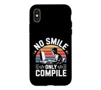 Carcasa para iPhone X/XS No Smile Only Compile Coding Developer Programmer