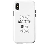 Carcasa para iPhone X/XS No Soy Adicto a mi teléfono Funny Idea White Lie Party