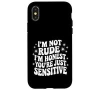 Carcasa para iPhone X/XS No Soy Grosero, Soy Honesto, Solo Eres Sensible. Cita de Sarcasmo