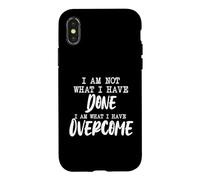 Carcasa para iPhone X/XS No Soy lo Que he Hecho, Soy lo Que he superado la Mancha