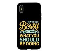 Carcasa para iPhone X/XS No Soy mandón, Solo sé lo Que deberías Estar Haciendo