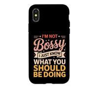 Carcasa para iPhone X/XS No Soy mandón, Solo sé lo Que deberías Estar Haciendo