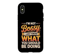 Carcasa para iPhone X/XS No Soy mandón, Solo sé lo Que deberías Estar Haciendo Gracioso